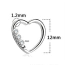 Heart Steel Barbell Cartilage Tragus Helix Stud Bar Earrings Nose RingPierci Gw