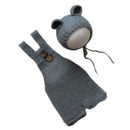 Newborn Photography Clothing Baby Photo Cute Hand-Woven Mohair Bear Rompers+Hat