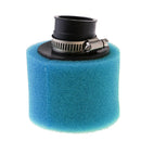 Blue 35mm Bent Angled Foam Air Filter 125cc Pit Quad Dirt Bike ATV Buggy
