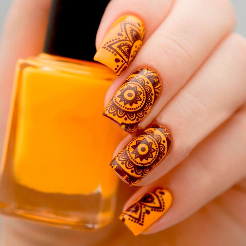 1pcs DIY Manicure Template Nail Art Image Stamping Mandala Print Plate Stamper