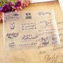 DIY Clear Transparent Stamps Silicone Letters Cards Album Decoration Seals