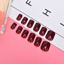 Pure color French False Nails Art Acrylic Full Cover Tips Manicure Glue24P%!