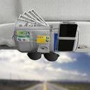Dual Slider Zipper Car Sun Visor Storage Bag Glasses Card Holder (Grey)