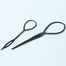 2 Sets Ponytail Styling Maker Clip Tool Nylon Plastic Magic Hair Braid  Black