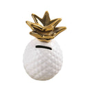 Cute Ceramic Pineapple Piggy Bank Coin Money Saving Box Gift Decor White
