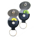 2pcs Black Round And Heart Shape Guitar Picks Pocket Holder Leather Case Ke O6P9