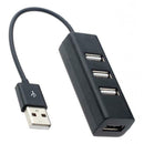4-Port USB Adapter for LAPTOP ADAPTER black 1M Multi Splitter Expansion