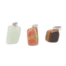 Natural Stone Crystal Quartz Healing Chakra Pendant For Necklace DIY Jewelry JR