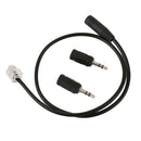 MagiDeal RJ9 To 3.5mm 2.5mm Plug Cable Connector For Telephone Headsets