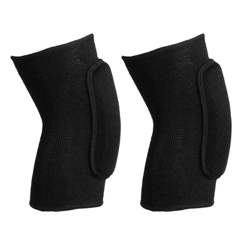 1pair Elastic Elbow Knee Support Sports Gym Knitted Sponge Protectors Elbow