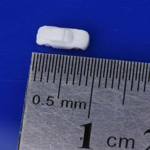 100pcs Unpainted White Car Models Train Layout 1:500 P5L8