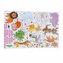 jungle animals wall stickers for kids rooms decor poster wall decals removable F
