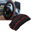 Ice Silk Universal DIY Car Steering Wheel Cover Protector Case Elastic Black New