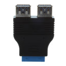 Motherboard 2 Ports USB 3.0 A Female to 20 Pin Header Female Adapter Connec P7N5