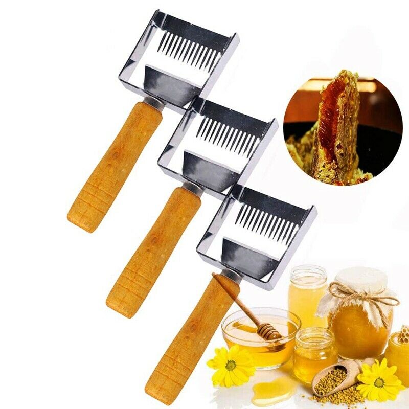 Stainless Steel Bee Hive Uncapping Honey Fork Scraper Shovel Food Degree Be