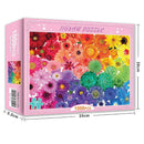 1000 Piece Rainbow Flowers Jigsaw Puzzles For Adults Kids Learning Education New