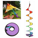 Colorful Rainbow Spiral Windmill Wind Spinner Camping Tent Yard Garden Decor