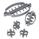 10Pcs Cable Cord Wire Line Organizer Plastic Clips Ties Fixer Holder Gray A