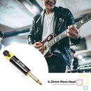 6.35mm Mono Male Plug Connector DIY Soldering Plug for Microphone (Yellow)