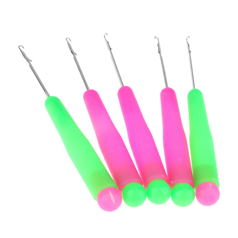 5Pcs Crochet Latch Hook Weaving Needles for Hair Micro Braid Dread Lock