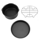 1X(7 Inch Fryer Accessory 3 In 1 Multifunctional Air Fryer Accessories Set