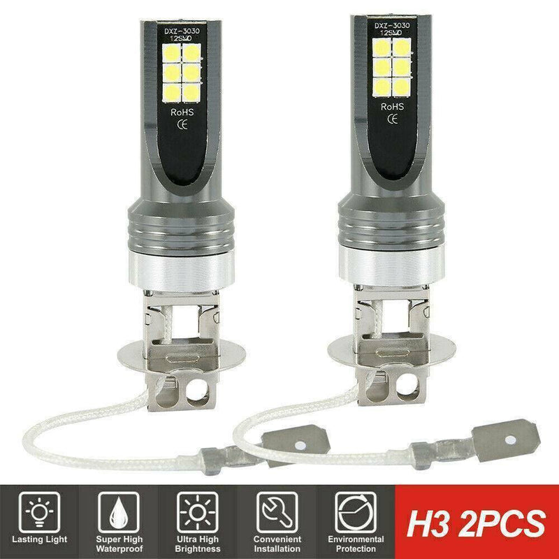 2x H3 CAR LED Headlight Kits 110W 20000LM FOG Light Bulbs 6000K Driving DRL Lamp
