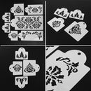 7pcs/Lot Plastic Cake Stencil Cake Decoration Sugar Sieve Cake Mold Stencil