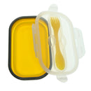 Silicone Lunch Box Portable Foldable Food Storage Container Yellow