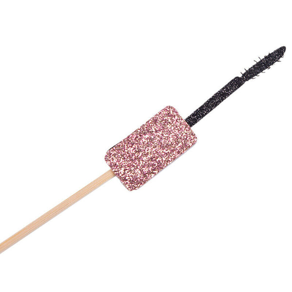 1 Set Lipsticks & Eyeshadow Box Cake Toppers Party Cupcake Flag Cake Decorati-OZ