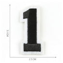 10Pc Set Numbers 0-9 Sew Iron on Patch Embroidered Applique Alphabet Badge Int