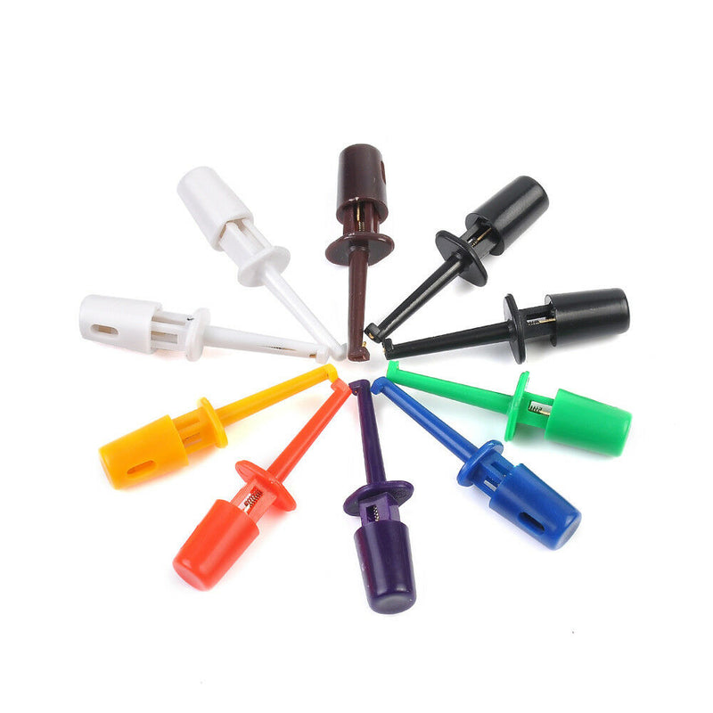 10PCS Lead Wire Kit Test Hook Clip Grabbers Test Probe SMT/SMD for Multimeter