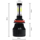 4 Sides  H8 H9 H11 2000W 300000LM LED Headlight Bulbs Conversion Kit 60 Kw