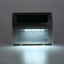 4pcs Stainless Steel 6LED Solar Stair Light Outdoor Garden Path Street Lamp