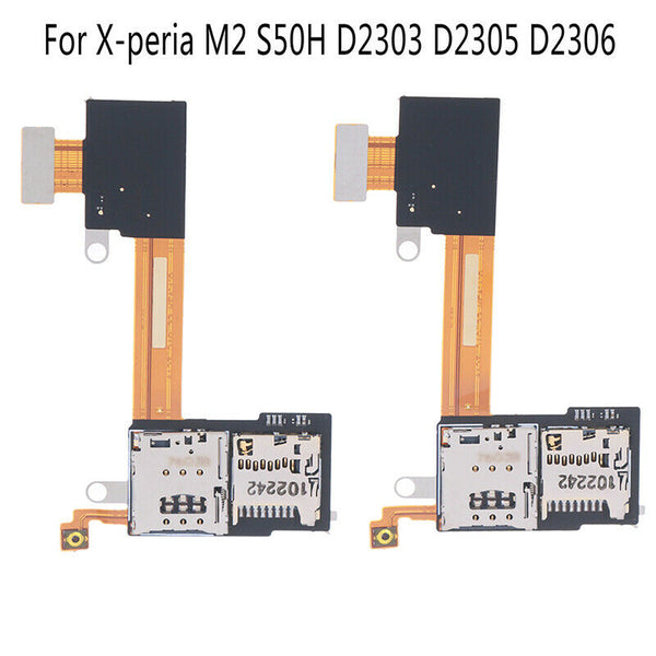 1Pc SIM card TF card slot holder flex cable for Xperia M2 D2303 D2305 D2 OZ