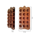 15Cavity Silicone Flower Rose Chocolate Cake Soap MoldIce Baking Tray Mould New
