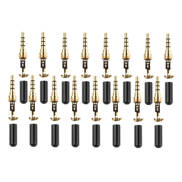 16Pcs 3.5mm Audio Male Plug Connector Head Cover For Headphone Earphone