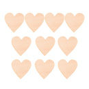 10pcs Unpainted Heart Wooden Shapes Embellishment Rustic Wedding Party Decor