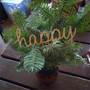 6 Pieces Natural Wood Word Art Sign Happy Dream Cute for Scrapbooking Card Craft