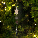 Wood Christmas Tree Star Pine Cone Ball Pendant Hanging Decor Ornament (A) A