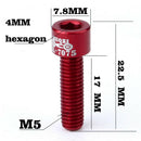 8Pcs Bicycle Handlebar Stem Screw M5x17mm Aluminum Alloy Bolt Fixed Gear MTB