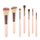 7pcs Mini Makeup Brushes Loose Powder Eyeshadow Beauty Tool (Light Brown)