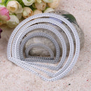 5 Pieces Semicircle/Moon Shape Card Maker Metal Die Cutting Dies