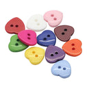100x Cute Heart Mixed Colors Plastic Buttons Sewing or Scrapbooking 10mm New