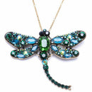Wedding dress Valentine dragonfly clear pendant brooch Birthday gift green