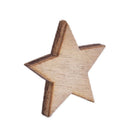 100PCS Wood Stars DIY Christmas Scrapbooking Party Fashion Wooden Embellishme JR