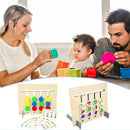 Wooden Four-Color Fruit Logic Game Children Kids Early Educational Toys Set
