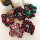 5 Pieces Christmas Scrunchies Elastic Bobbles Hair Bands Scrunchy Hair Ropes