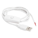 1m 5V USB Power Cable 2 Pin USB 2.0 Male Cord Extension DIY with Switch A