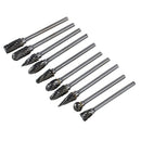 10pcs 1/8" CED 6mm Tungsten Carbide Cutter Rotary Burr Set CNC Engraving To I5S5