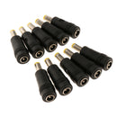 10 Pack Female Male 5.5x2.1 to 5.5x2.5mm Power Supply Adapter without Cable